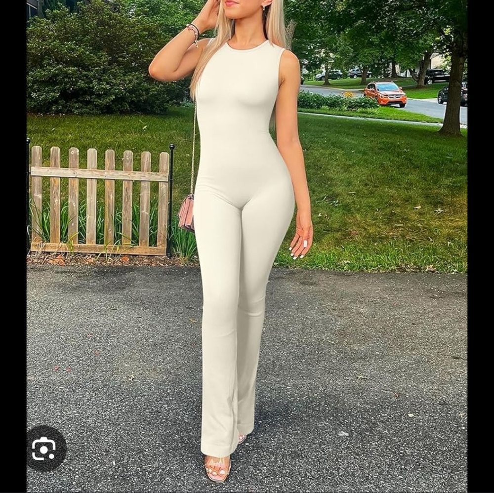Elegant Women's Ivory Jumpsuit